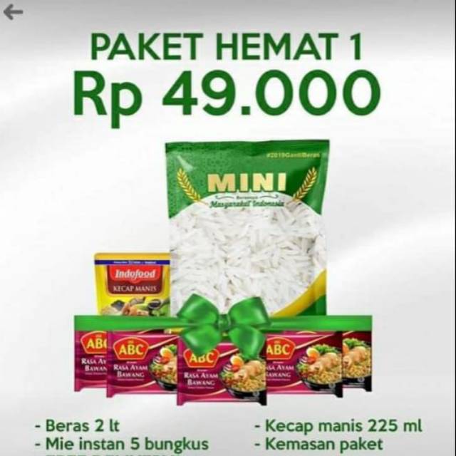 

Paket sembako murah..