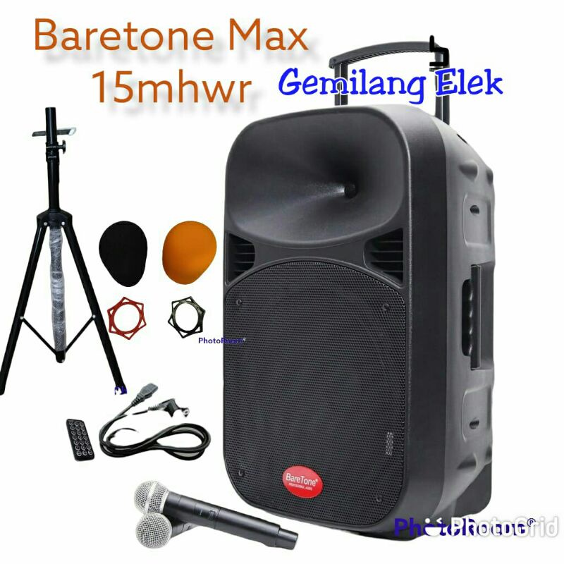 Jual Speaker Portable Wireless Baretone Max15mhwr Original Shopee Indonesia