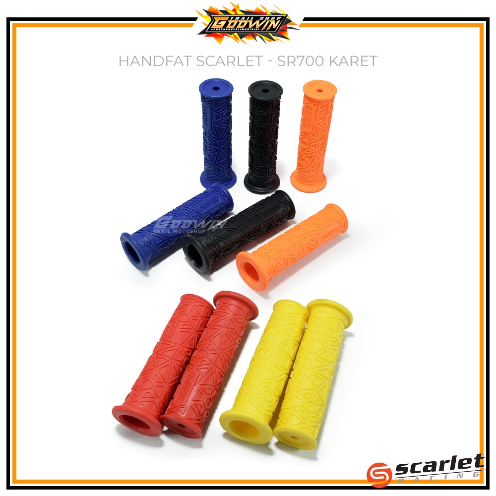 Handfat Handgrip Hand Grip Cross Trail SCARLET SR700 Karet Warna Biru Hitam Kuning Merah Orange