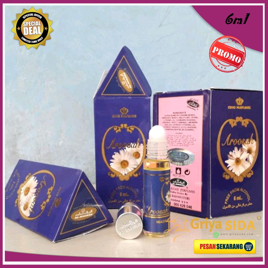 Parfum Aroosah 6ml alraehan aroma AROSAH al raehan mirip al rehab parfum Harga grosir PROMO!!