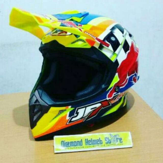Helm cross JPX CROSS redbull Yellow Fluo