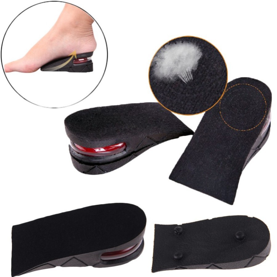 2 layer Insole Sol PU Sepatu Penambah Tambah Tinggi Peninggi Badan