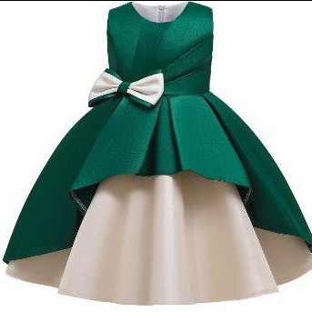 GAUN PESTA ANAK TERBARU/GAUN SIMPEL WARNA JOTOL/GAUN WARNA HIJAU