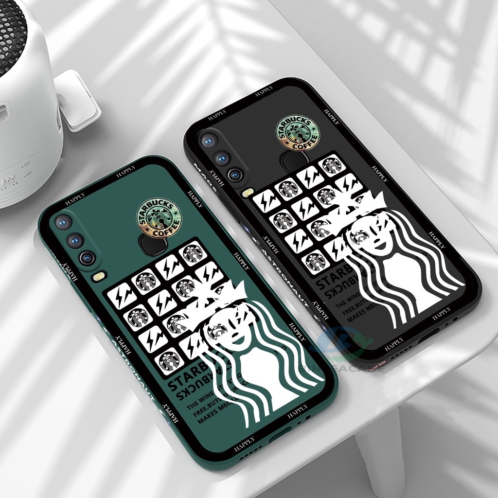 Samsung A14 5G A04E A04 A13 A03 A03S A04S A22 A21S A12 A02S A11 A10 A30 A50 A52 A20S A10S M12 Fashion Square Starbucks Dewi Silikon Phone Case Binteacase