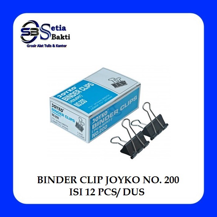 

JOYKO Binder Clip - Klip Kertas No 200 - Isi 12 Pcs