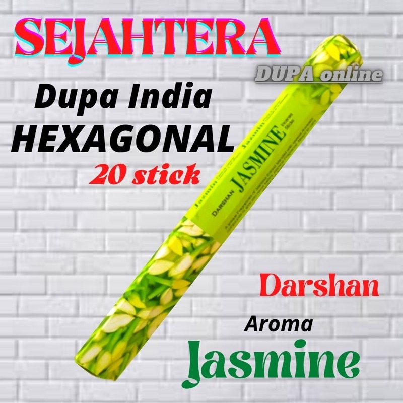 Dupa Hio India Hexagonal Darshan Jasmine kotak isi 20 batang