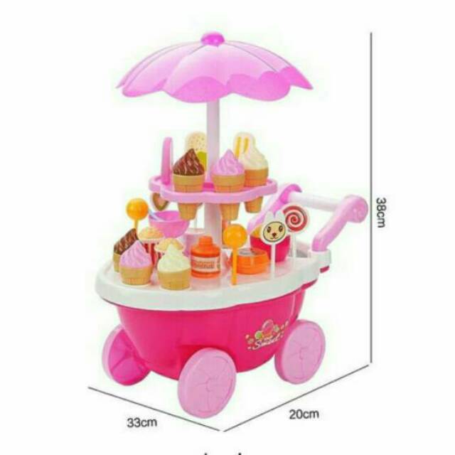 Sweet Shop Mainan  Anak  Trolley Ice Cream and Lollipops 