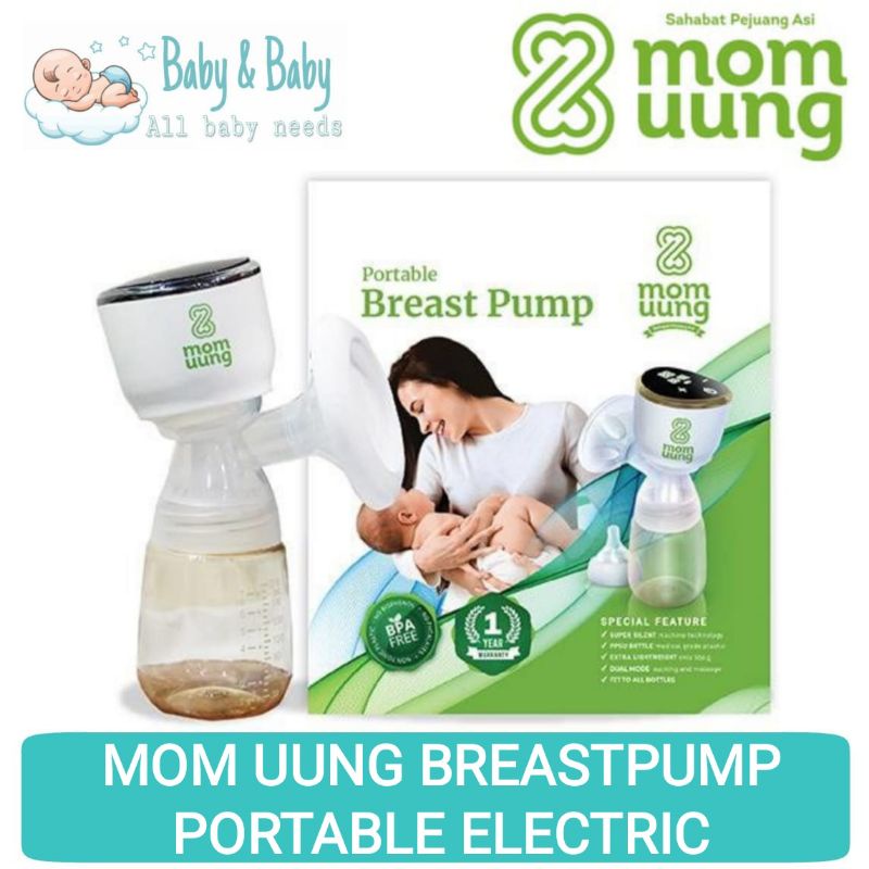 MOM UUNG Breastpump Electric Portable - Pompa Asi Elektrik Tanpa Kabel Mudah Dibawa Kemana Mana