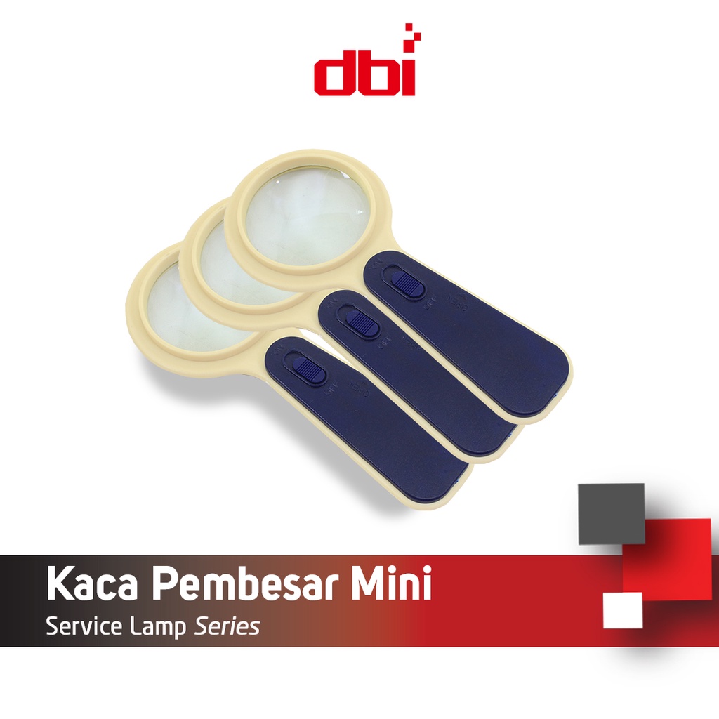 Kaca Pembesar + Lampu LED Mini Model LUP 5X