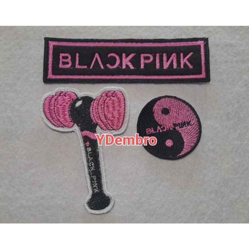 Patch Bordir Black Pink