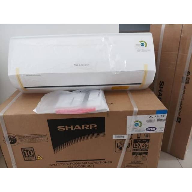 Ac sharp 1/2pk a5zcy 1/2 pk turbo cool 350watt garansi mesin 10 tahun Wing Air Flow Superjet Mode Co
