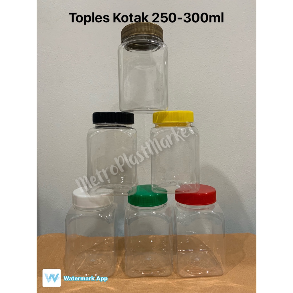 Toples sambel 250 ml 300 ml KOTAK besar Toples plastik 250 ml 300 ml Toples sambal 250 ml 300 ml