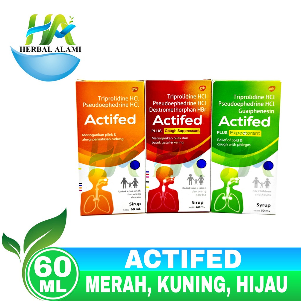 Actifed Plus Cough Suppressant-Expectorant Sirup-Meringankan Pilek