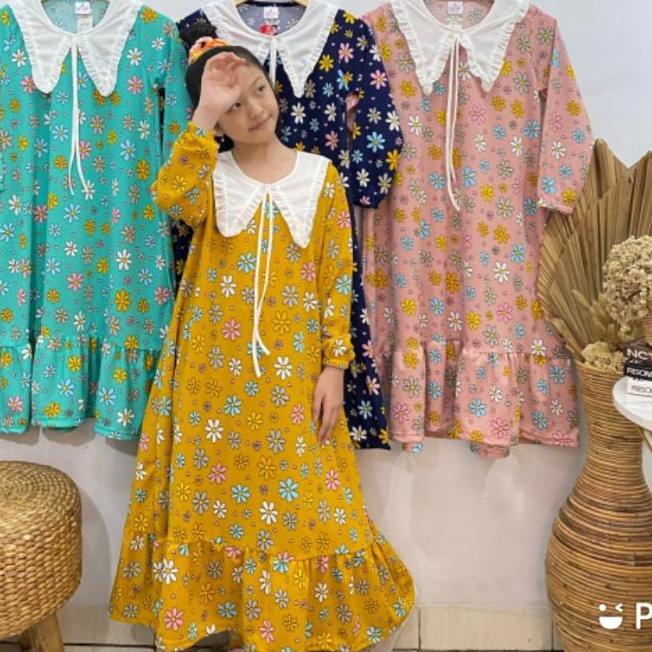 ♗ Gamis Anak Perempuan Murah Baju Muslim Anak Tanggung Terbaru Umur  7 8 9 10 Tahun Bahan Kain Voxy 