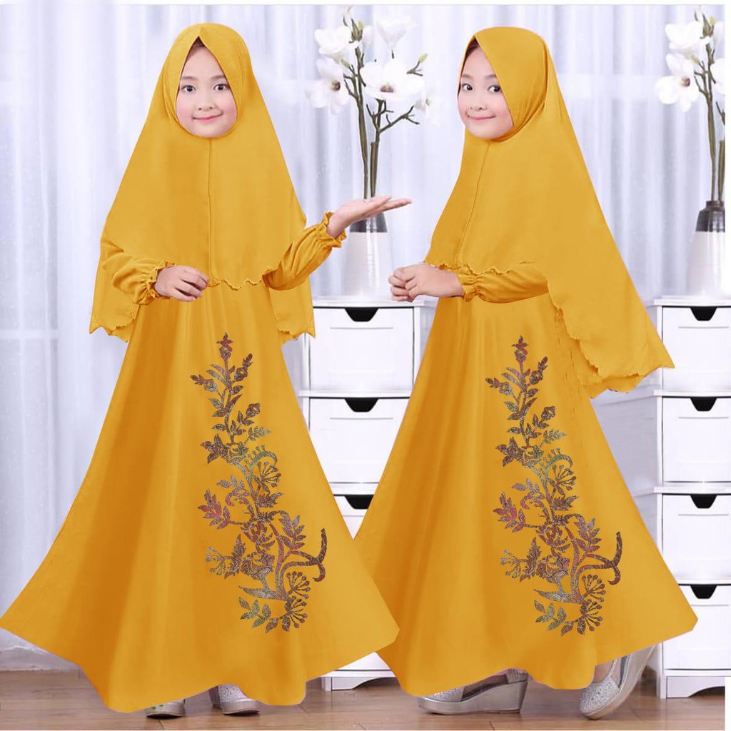 HOPYLOVY Gamis Anak Bunga Flower Kids