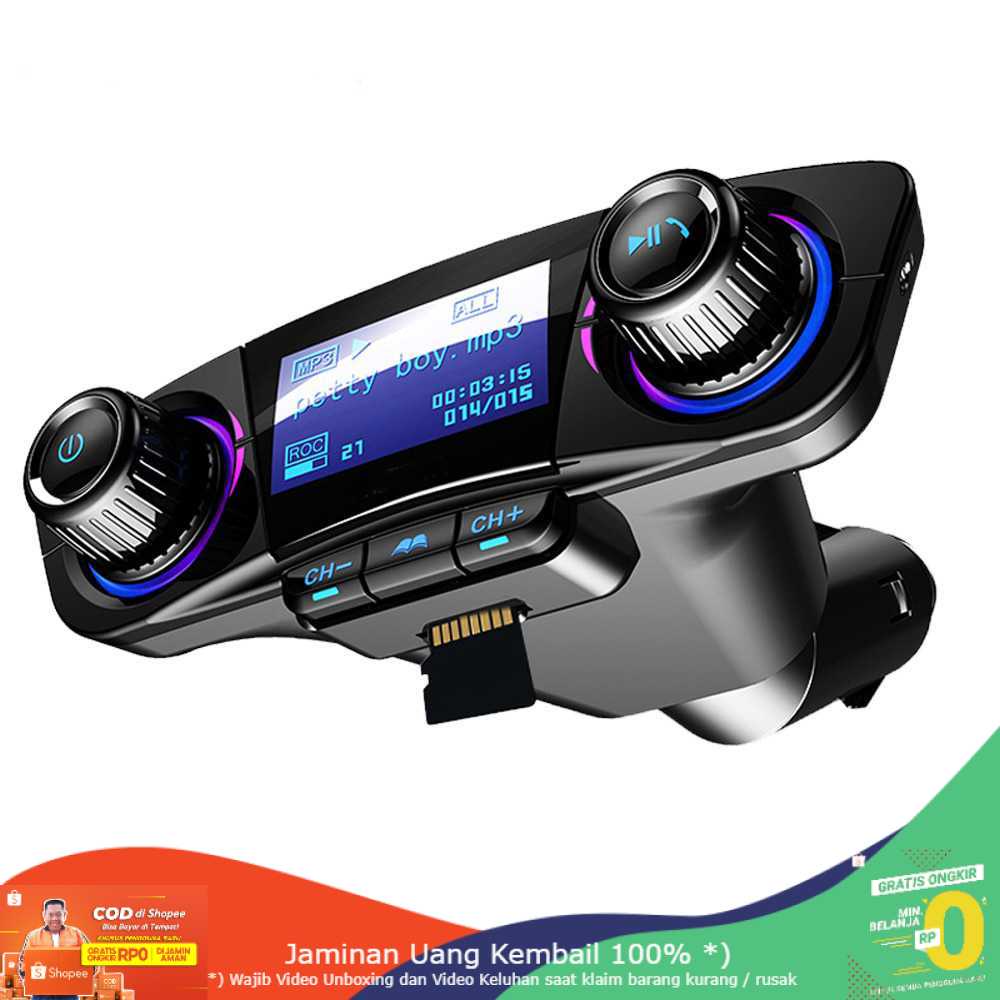 (BISA COD) RVOSTR Bluetooth Audio Receiver FM Transmitter USB Car Charger - BT06