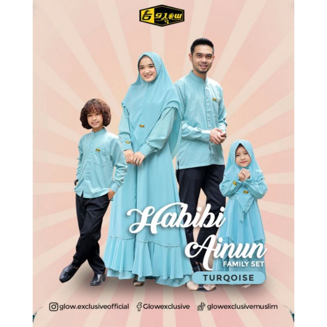 Family Set By Glow Exclusive Gamis Anak Girl Perempuan Famset Habibi Ainun