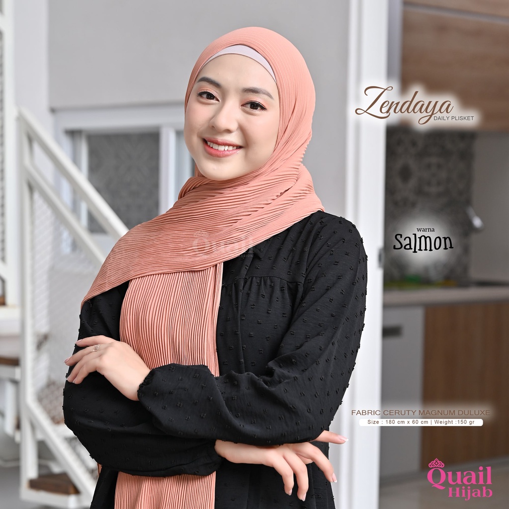 Quail Hijab - ZENDAYA PASHMINA PLISKET ORI QUAIL-4