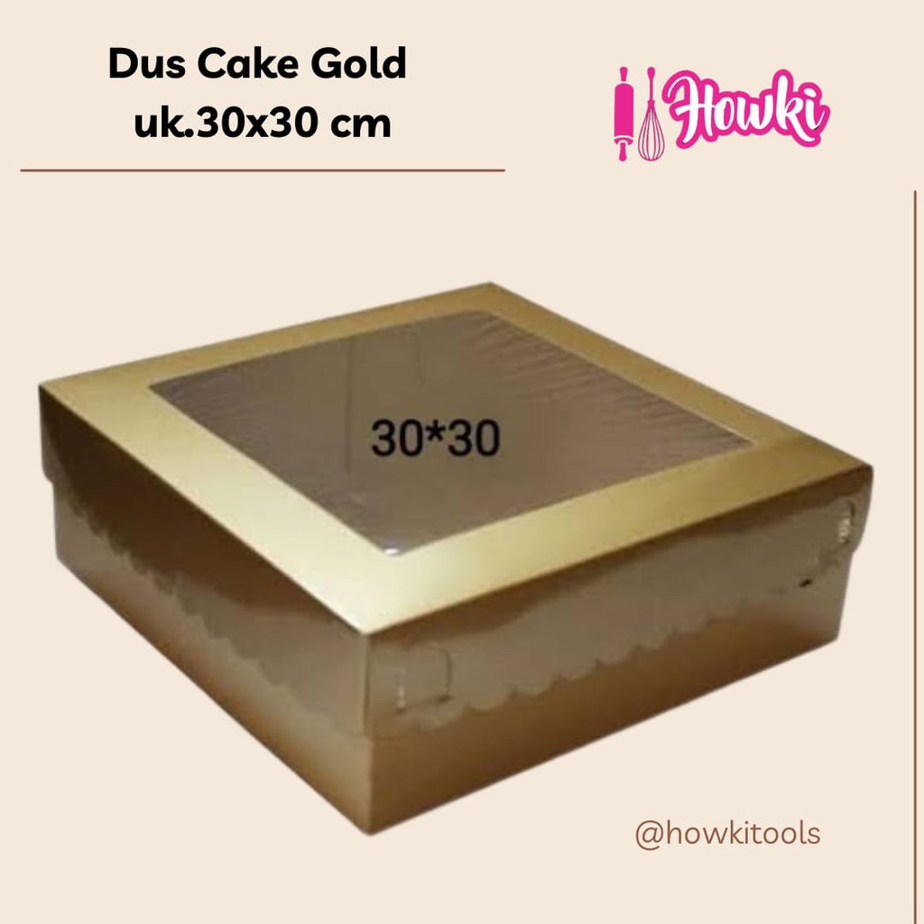 

Dus Cake Gold 30 x 30 isi 10pc
