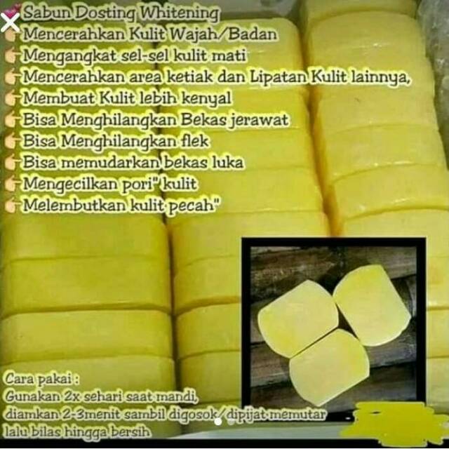 DOSTING NATURAL WHITENING SOAP ORIGINAL BPOM - SABUN DOSTING PEMUTIH BADAN