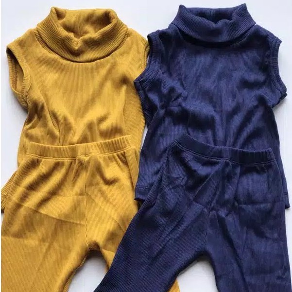 RIB SLEEVELESS TURTLENECK| BAJU TURTLENECK | ONESET TURTLENECK