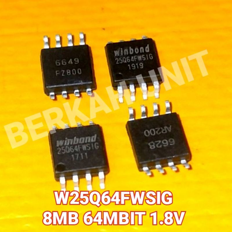 Winbond 25Q64FWSIG EEPROM 1.8V 25Q64FWSIQ