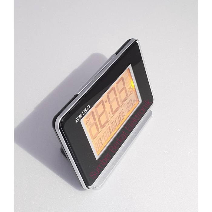 Digital Jam Meja SEIKO QHL068 Hitam Original