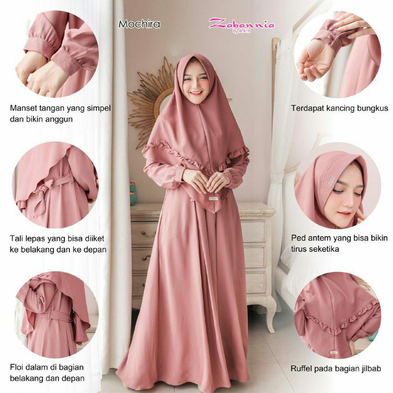 (SALE READY)GAMIS MOCHIRA by ZABANIA/ORIGINAL/GAMIS SET MURAH/GAMIS POLOS/GAMIS LEBARAN MURAH/GAMIS 