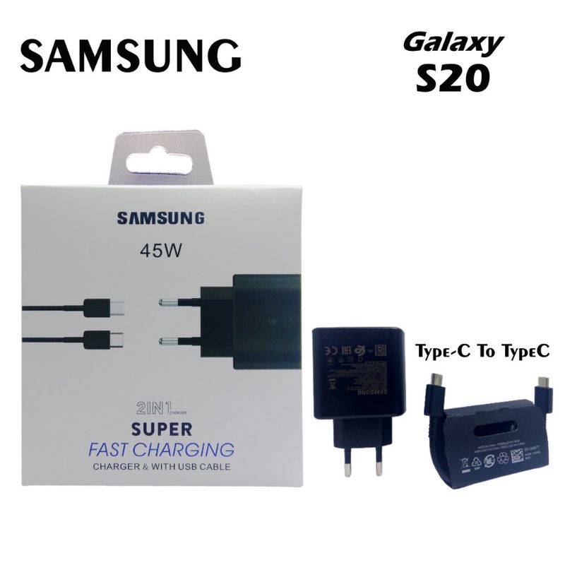 CHARGER SAMSUNG 45W USB C TO C SUPER FAST CHARGE SAMSUNG SA71/ S7+/A51/ Note 10/ S10/S10+/S20/S20+-7