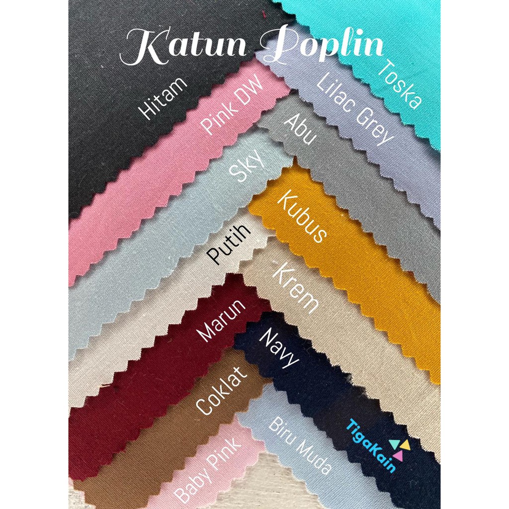 0.5 Meter Kain Katun Poplin / Popline / Katun Jepang