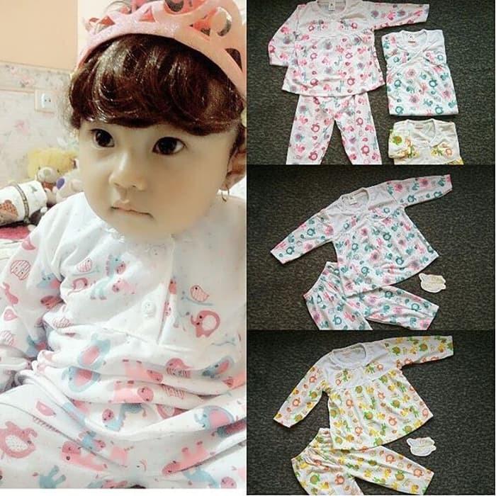 Lihat Detal baju tidur piyama anak bayi motif animal [SALE]off40%