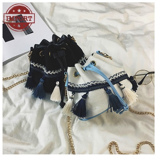 Tas Wanita HP Selempang Mini Etnik Kain Kanvas Sling Bag Impor 4206