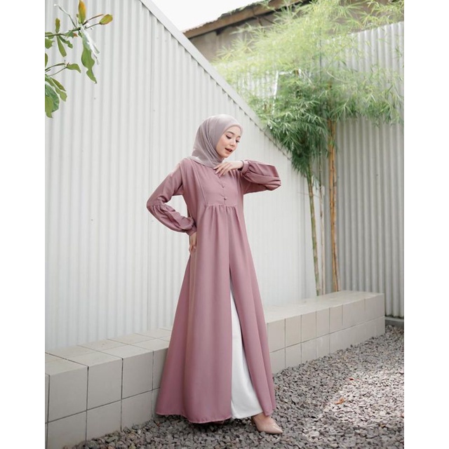 GBR - Dara long outer - dres muslim - dres kondangan - dress pesta - dress wanita - dress simple - d