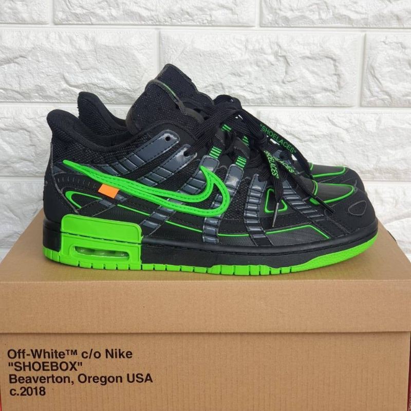 off white rubber dunk black