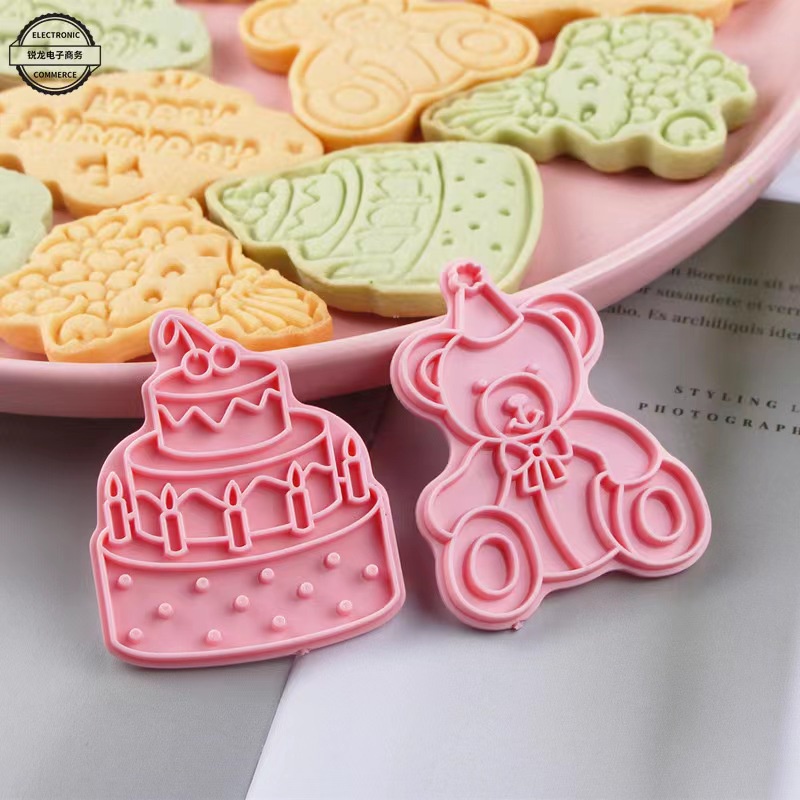 Cookie Cutter Set 8 Pcs Birthday Cetakan Cookies Kue Kering Biskuit 16