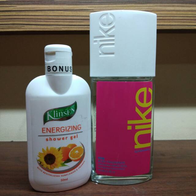 PARFUM NIKE WANITA - PINK + BONUS Sabun Cair Klinsen Energizing