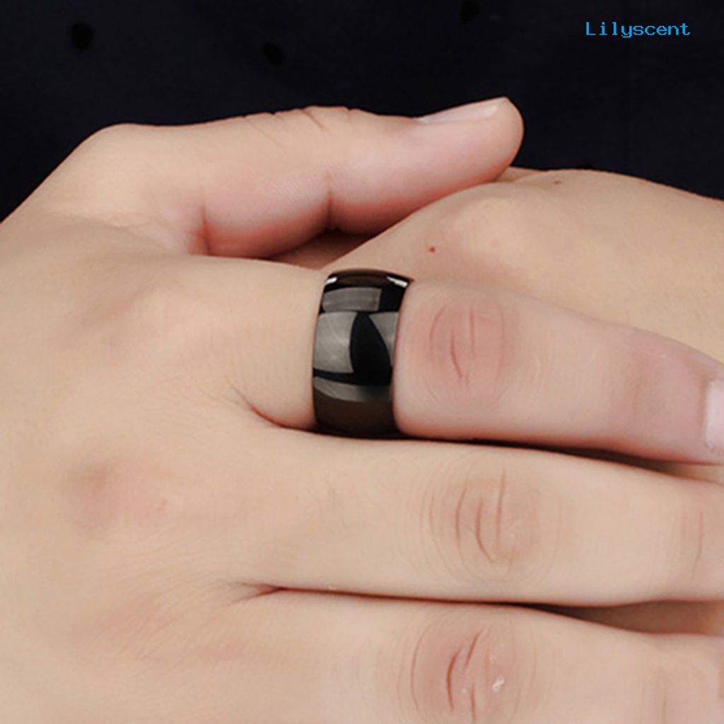 Ls Cincin Bahan Titanium Steel Untuk Pria / Wanita