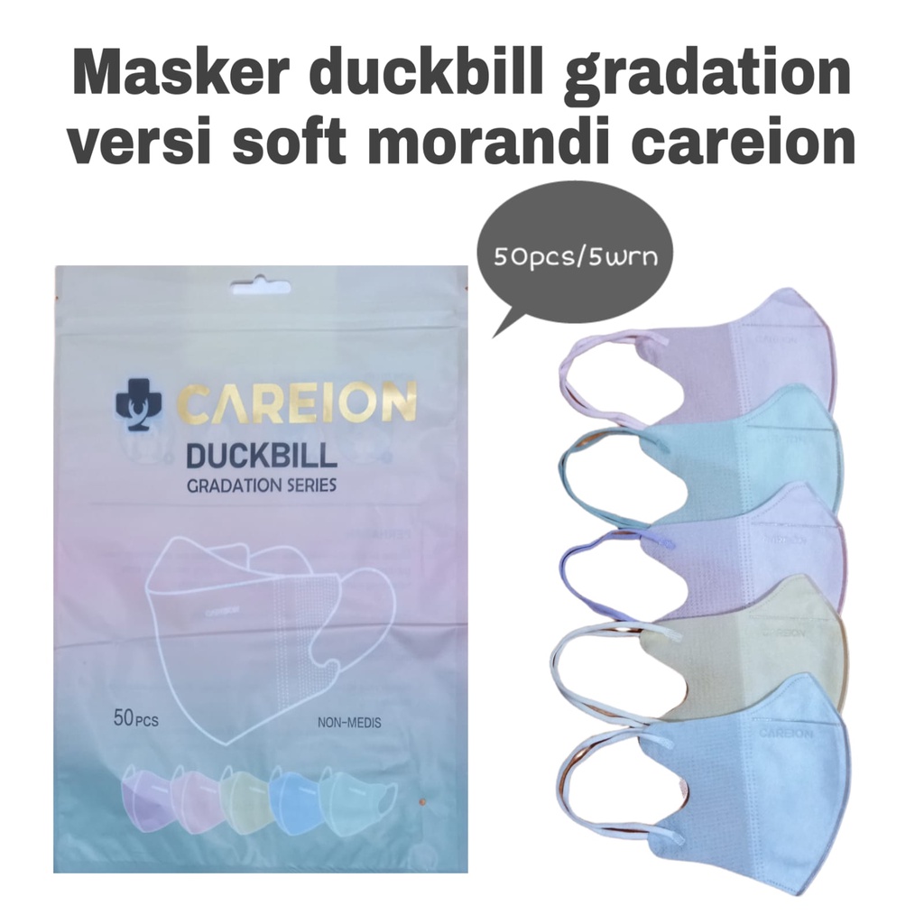 CAREION MASKER DUCKBILL GRADATION SERIES EMBOS 3PLY ISI 50 MIX 5 WARNA