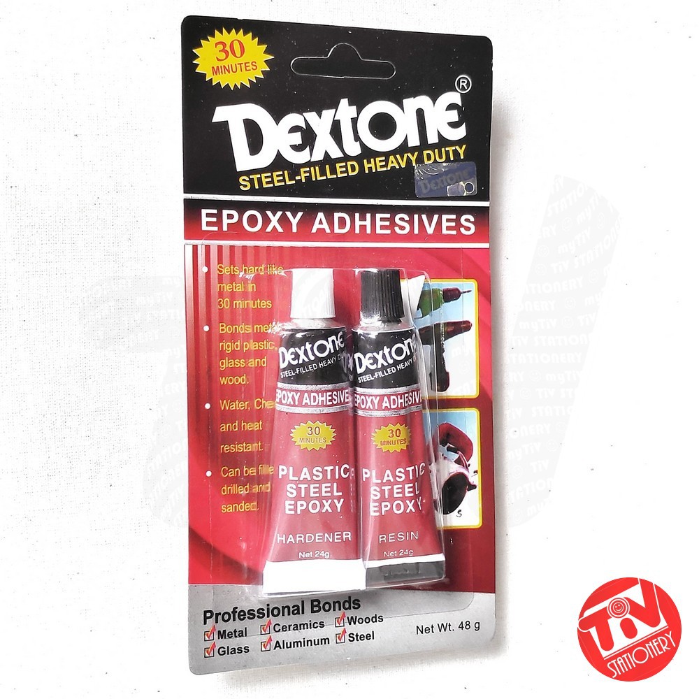 

Lem Besi / Epoxy Dextone Heavy Duty 48 gr (Hardener + Resin)