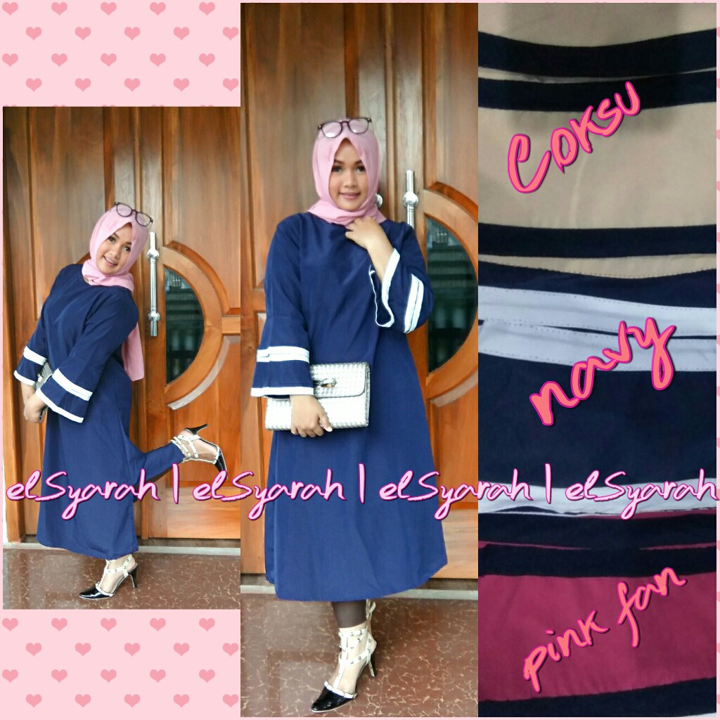 Tunik moscrepe / tunik tebal / bahan premium