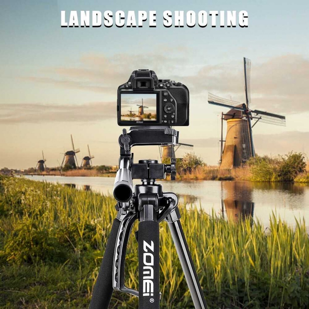 Tripod Kamera Professional DSLR Mirrorless Pan Head 3 Way 148cm