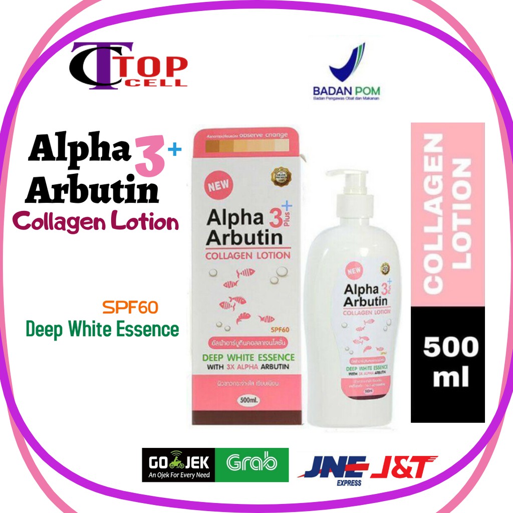 Jual Alpha Arbutin 3 Plus Collagen Whitening Lotion ,Hand Body Lotion