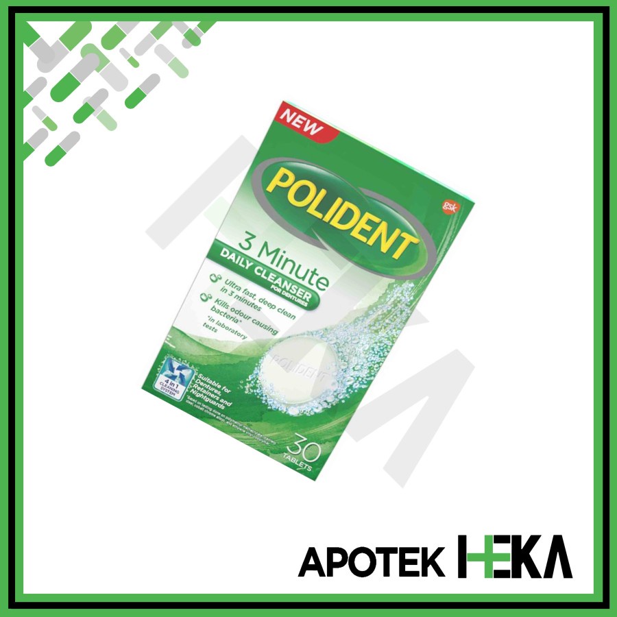 Polident Cleanser 3 Minute Denture Cleanser Strip isi 6 Tablet (SEMARANG)