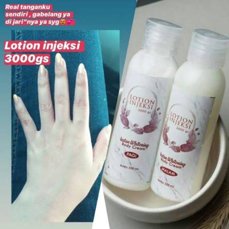 [ TERMURAH] PAKET LOTION INJEKSI 3000 GS I LOTION PEMUTIH BADAN I HB DOSTING I HB PEMUTIH KLOBE+ AGR