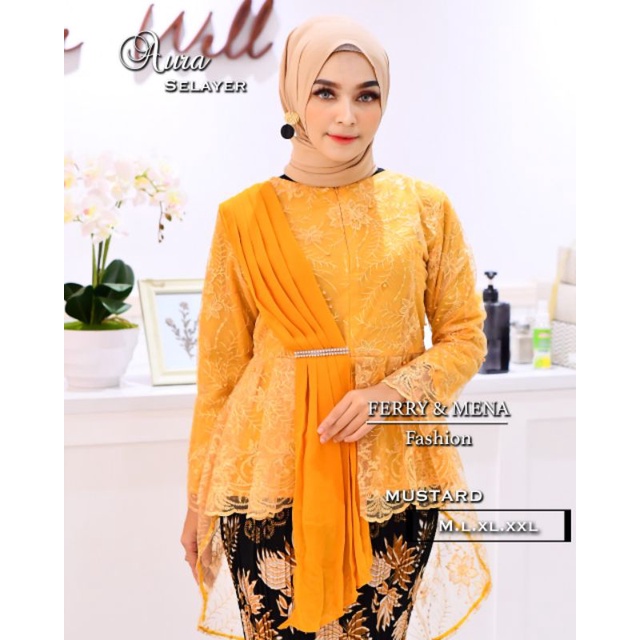 ATASAN KEBAYA AURORA SELENDANG / KEBAYA SELENDANG / KEBAYA PESTA / KEBAYA TUNANGAN / AURA SELAYER