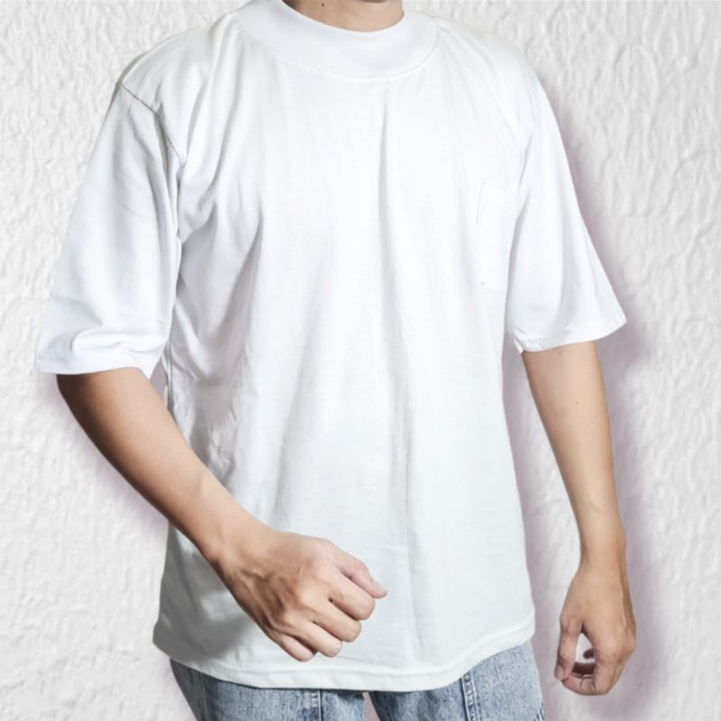 KAOS OVERSIZE HIGH NECK raglan pocket / oversize polos unisex