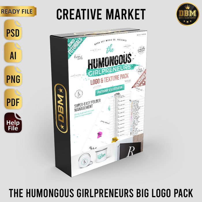 The Humongous Girlpreneurs Big Logo Pack - Photoshop &amp; Illustrator