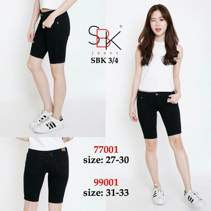 [SIZE 27-30] SBK 77001 | CELANA JEANS 3PER4 | CELANA PENDEK JEANS