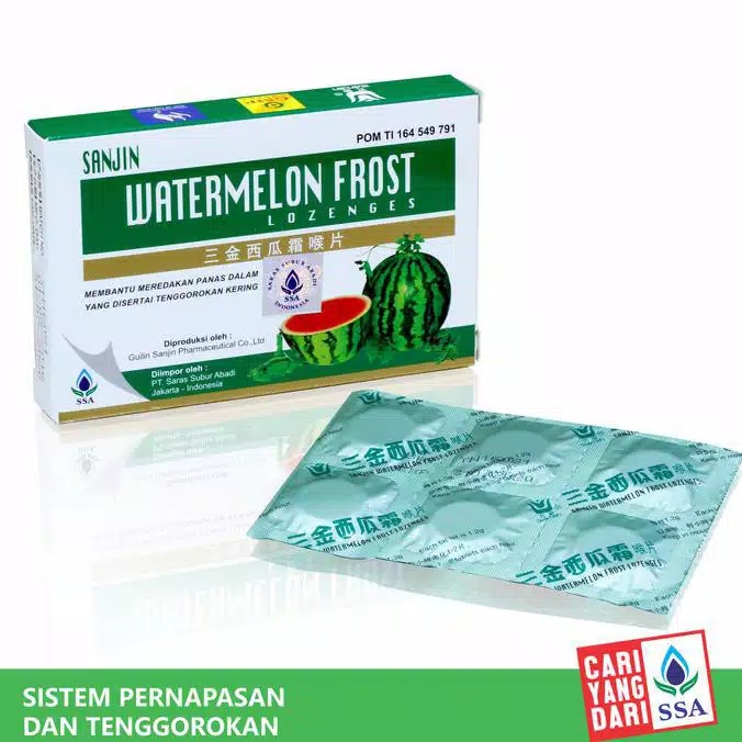 

promo Sanjin Watermelon Frost Lozenges - Permen Pelega dan Sakit tenggorokan