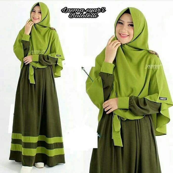 Fashion Wanita: Long Dress Muslim Lengan Panjang dengan Kancing, Warna Polos